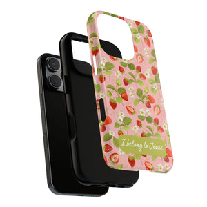 "I Belong to Jesus" Strawberry Tough Phone Case – For Samsung, Iphone and Google Pixel