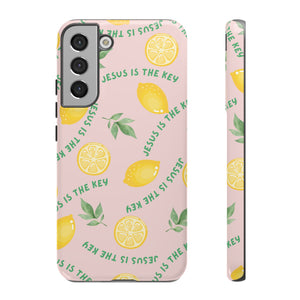 "Jesus Is The Key" Lemon Tough Phone Case – For Samsung, iPhone, & Pixel