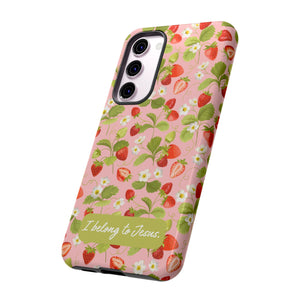 "I Belong to Jesus" Strawberry Tough Phone Case – For Samsung, Iphone and Google Pixel
