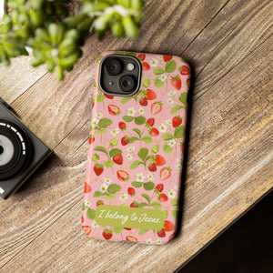 "I Belong to Jesus" Strawberry Tough Phone Case – For Samsung, Iphone and Google Pixel
