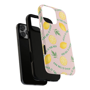 "Jesus Is The Key" Lemon Tough Phone Case – For Samsung, iPhone, & Pixel