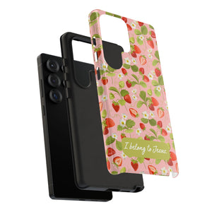 "I Belong to Jesus" Strawberry Tough Phone Case – For Samsung, Iphone and Google Pixel