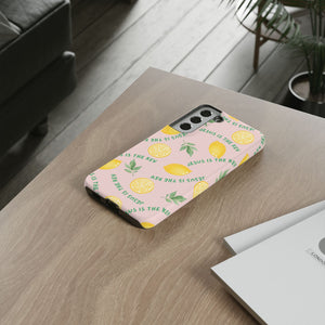 "Jesus Is The Key" Lemon Tough Phone Case – For Samsung, iPhone, & Pixel