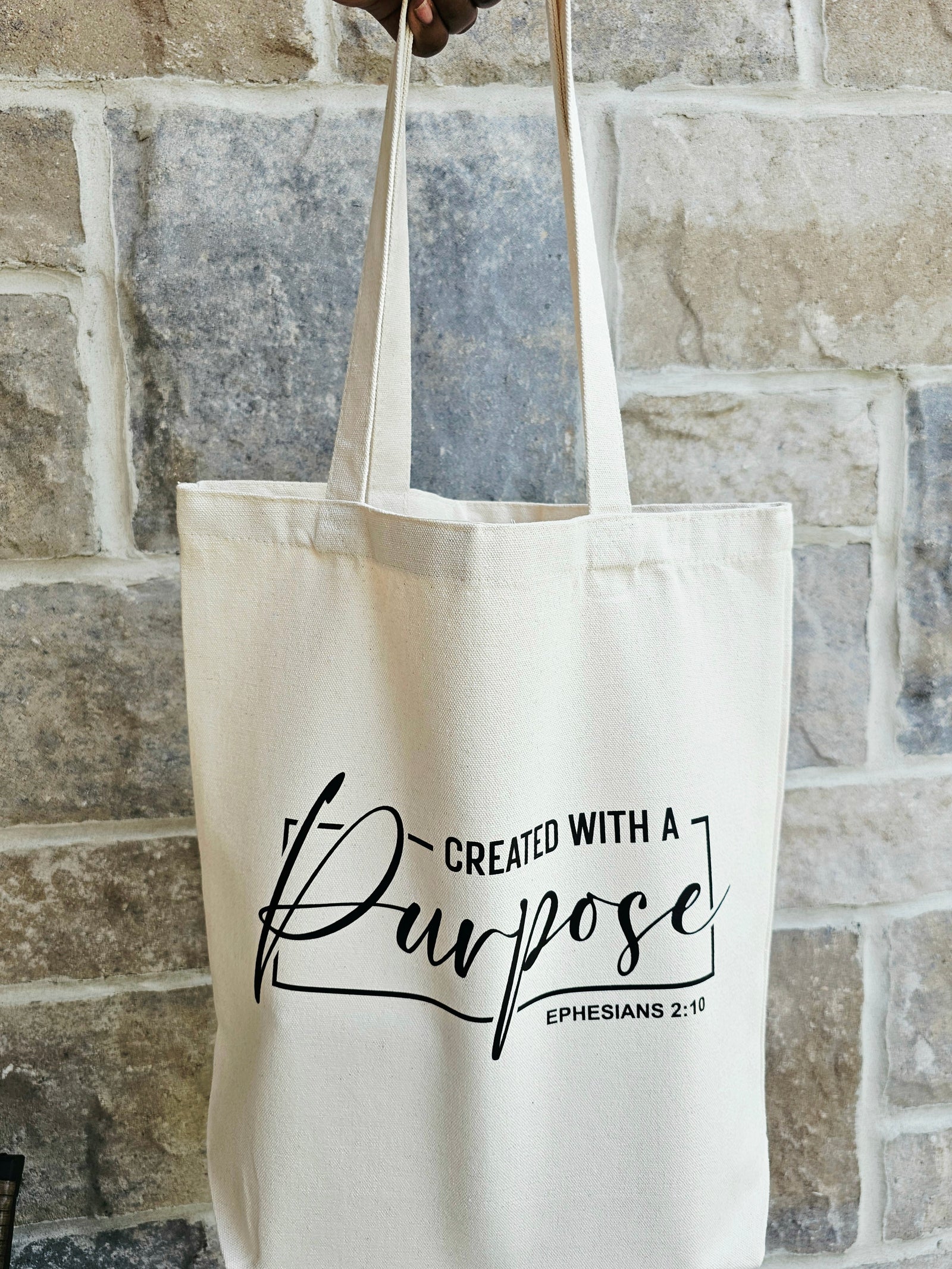 Created with a Purpose Tote in Beige