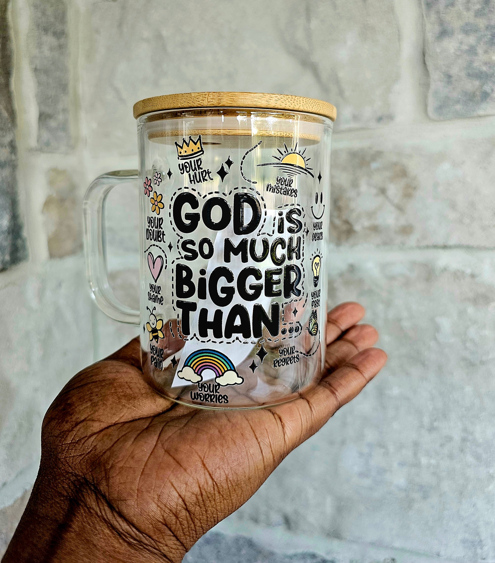 God is so much bigger than Mug in Black