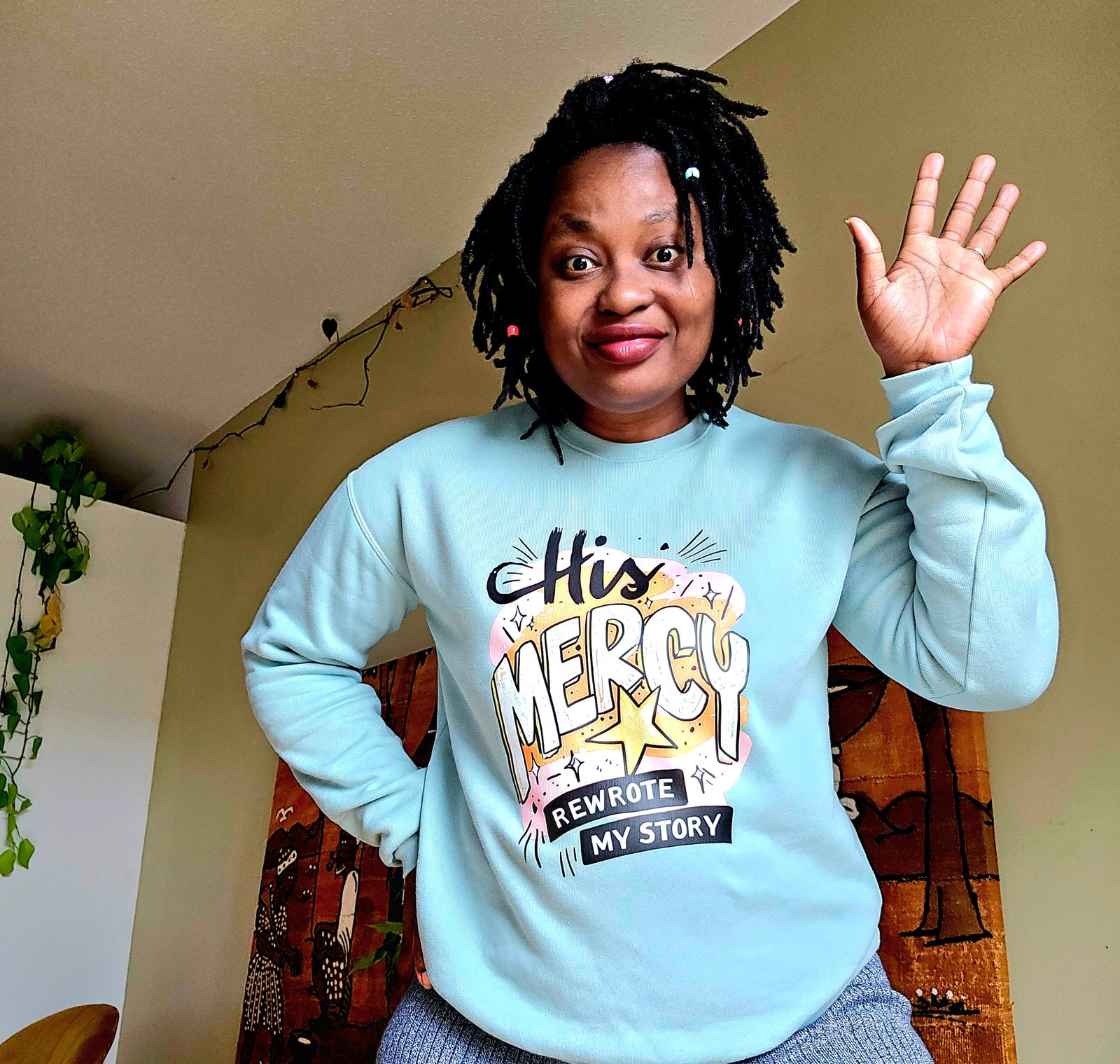 His Mercy Rewrote My Story Sweater