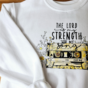 The Lord is my strength - Crewneck in White