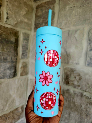 Flowers & Disco Tumbler