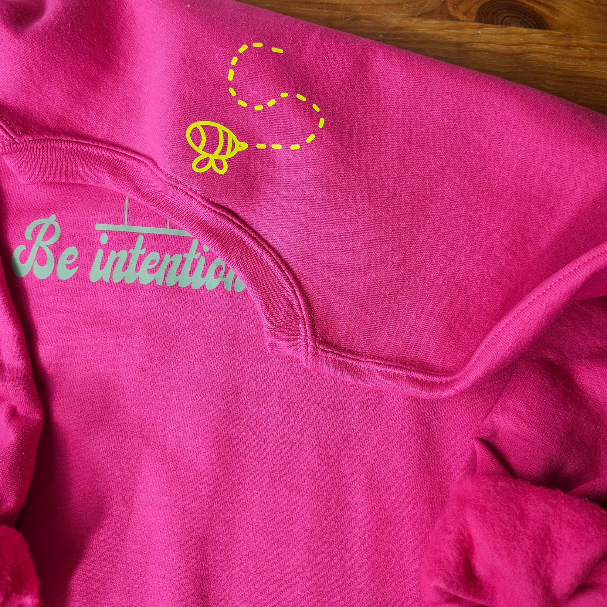 Be intentional every day - Crewneck in Heliconia (Deep Pink)