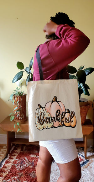 Thankful tote bag in Cream