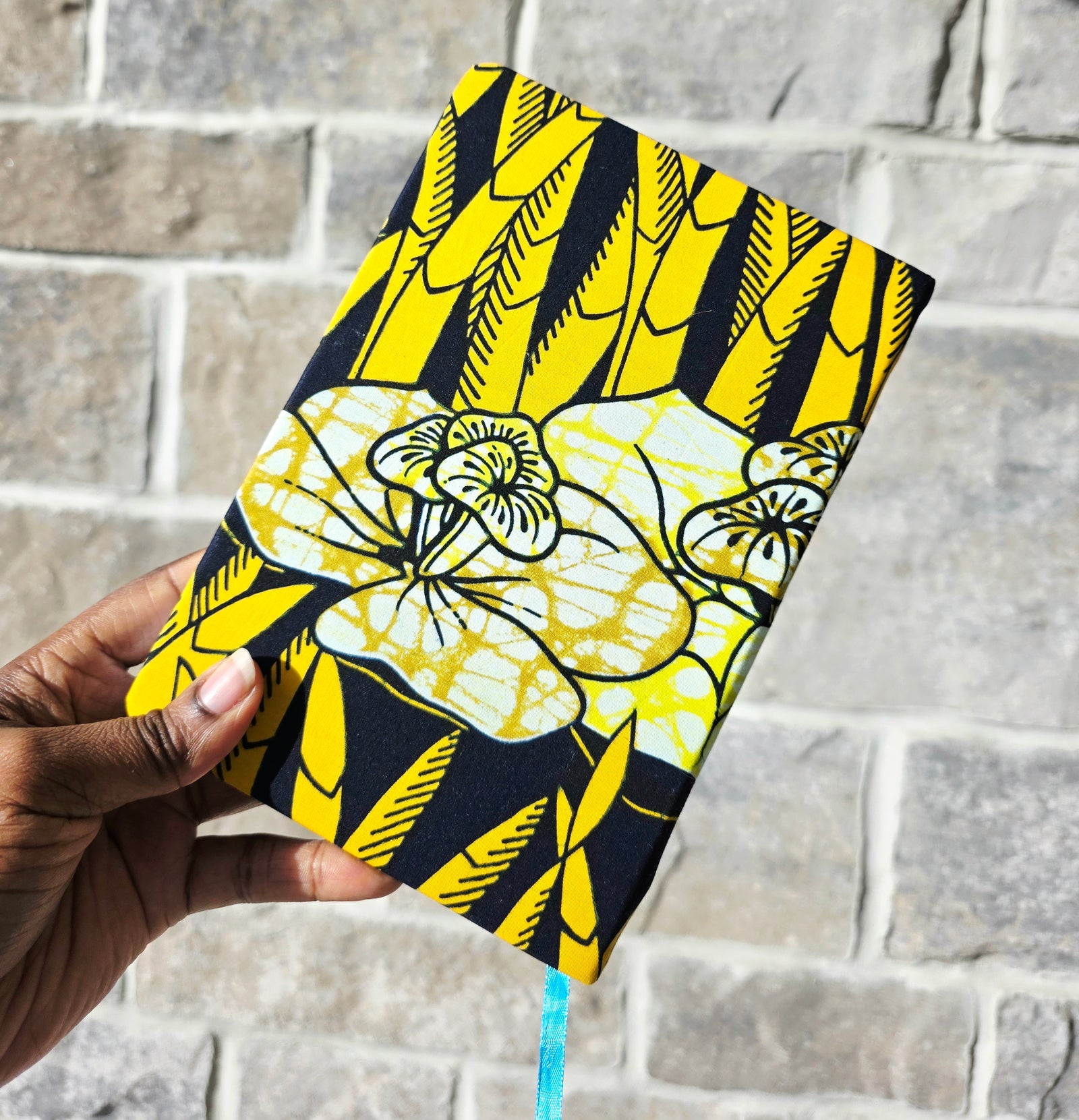 African Fabric Lined Notebook