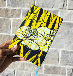 African Fabric Lined Notebook