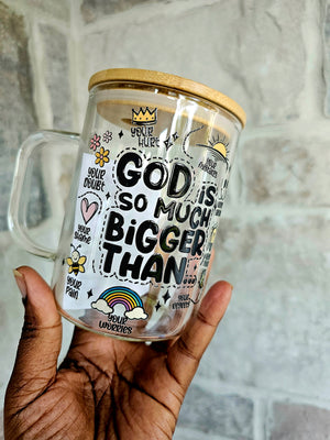 God is so much bigger than Mug in Black