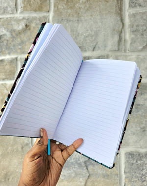 African Fabric Lined Notebook