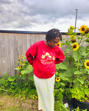 Fall is proof... - Crewneck in Antique Cherry Red