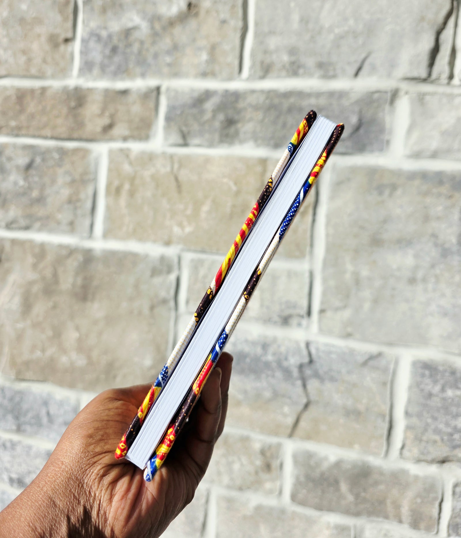 African Fabric Lined Notebook