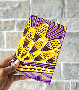 African Fabric Lined Notebook
