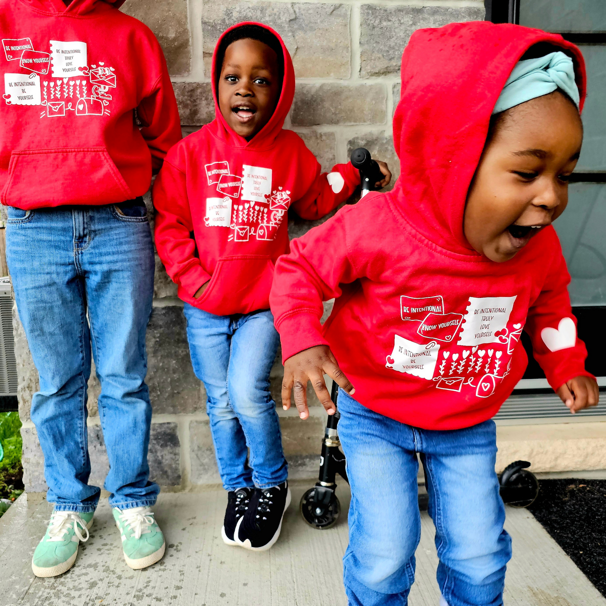 Be intentional - The Love Collection - Kid Red Hoodie (Pre-order)