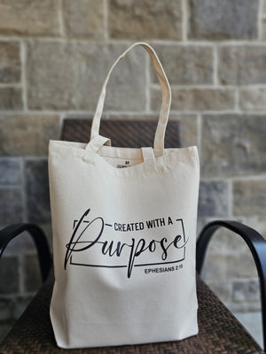 Created with a Purpose Tote in Beige