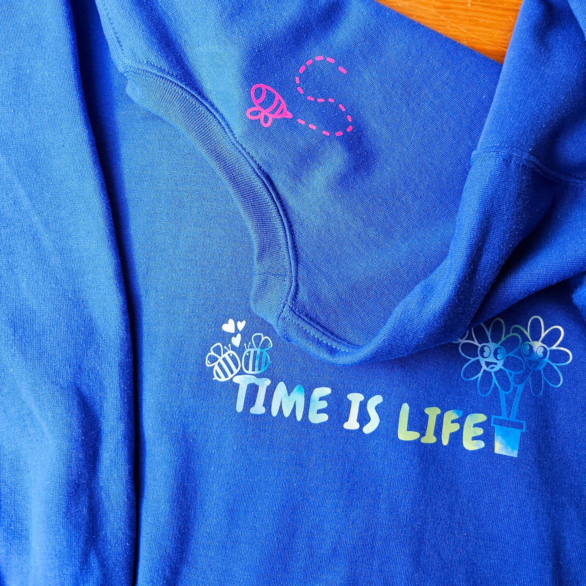 Be intentional Time is life - Crewneck in Royal Blue