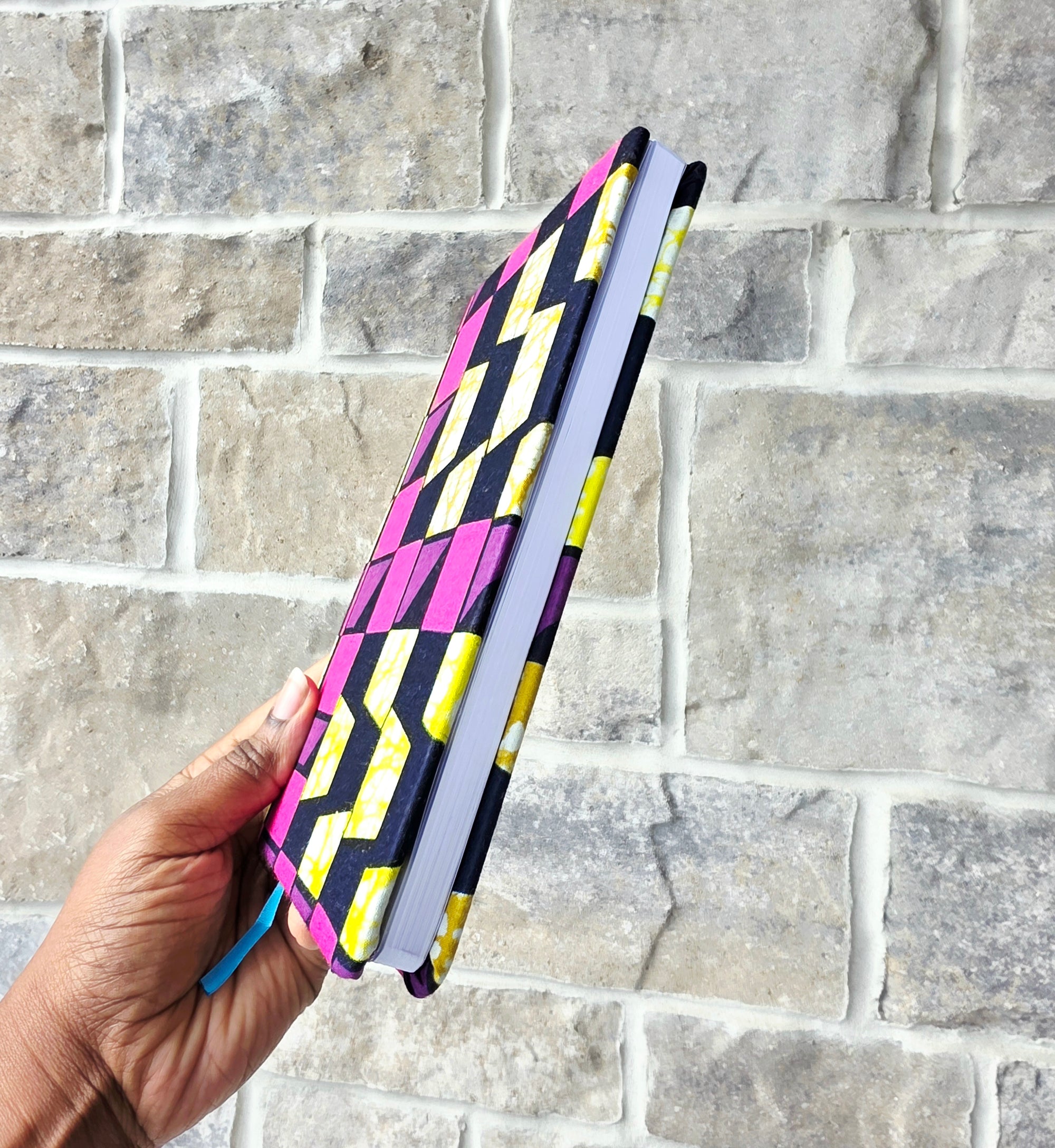 African Fabric Lined Notebook