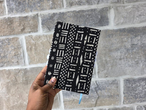 African Fabric Lined Notebook