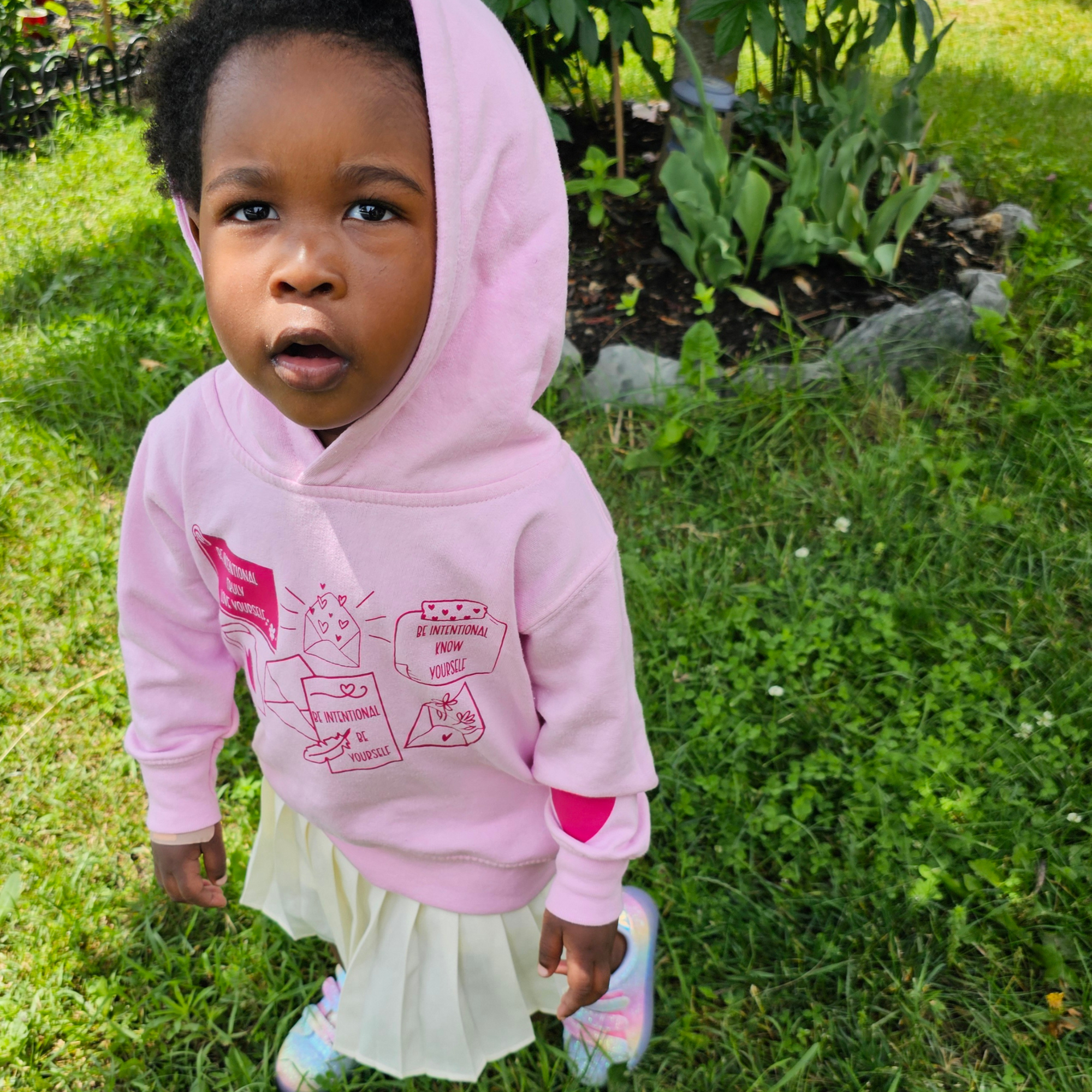 Be intentional - The Love Collection - Kid Pink Hoodie (Pre-order)