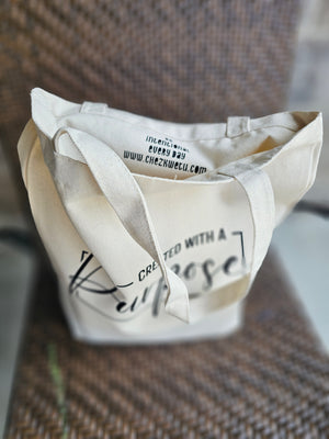Created with a Purpose Tote in Beige
