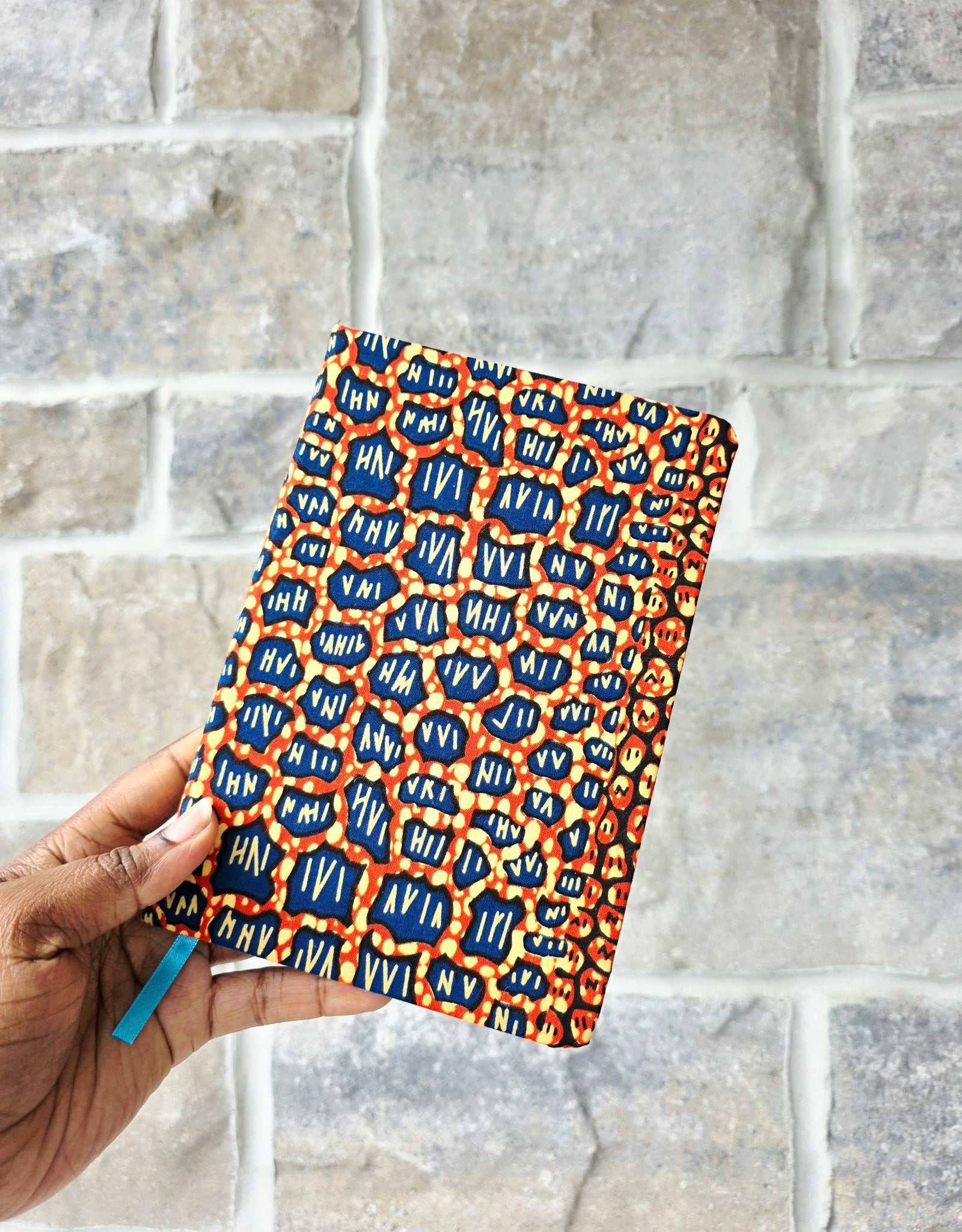African Fabric Lined Notebook