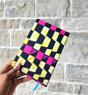 African Fabric Lined Notebook