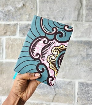 African Fabric Lined Notebook
