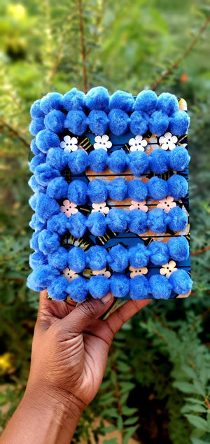 African Fabric covered Notebook - Blue