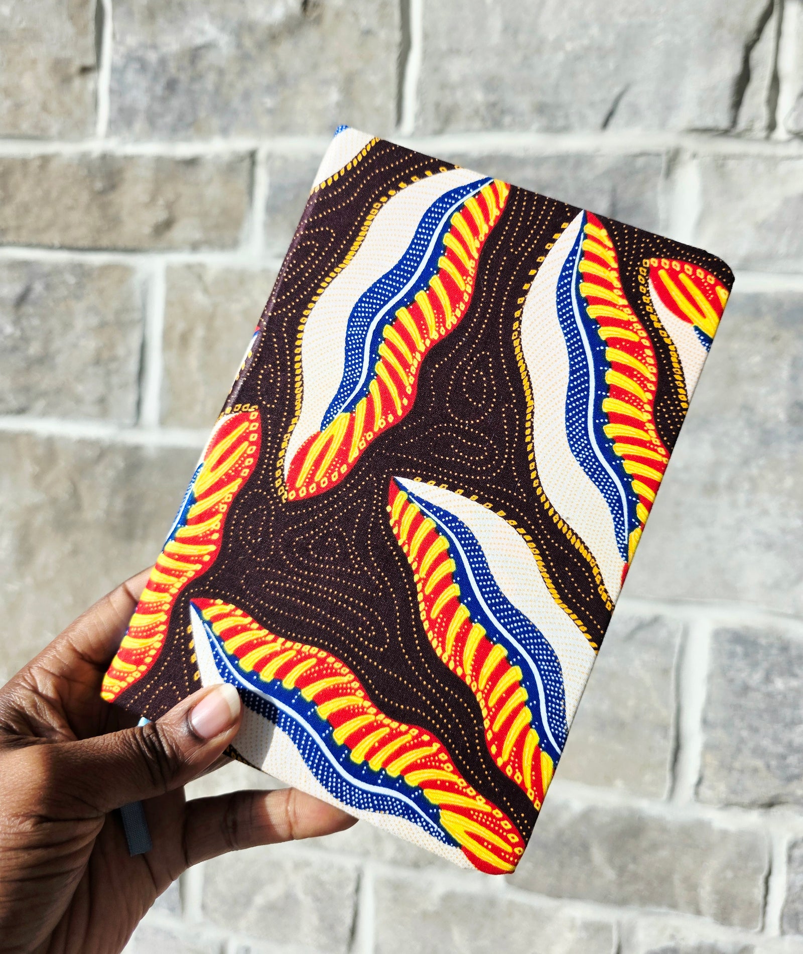 African Fabric Lined Notebook