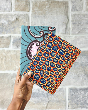 African Fabric Lined Notebook
