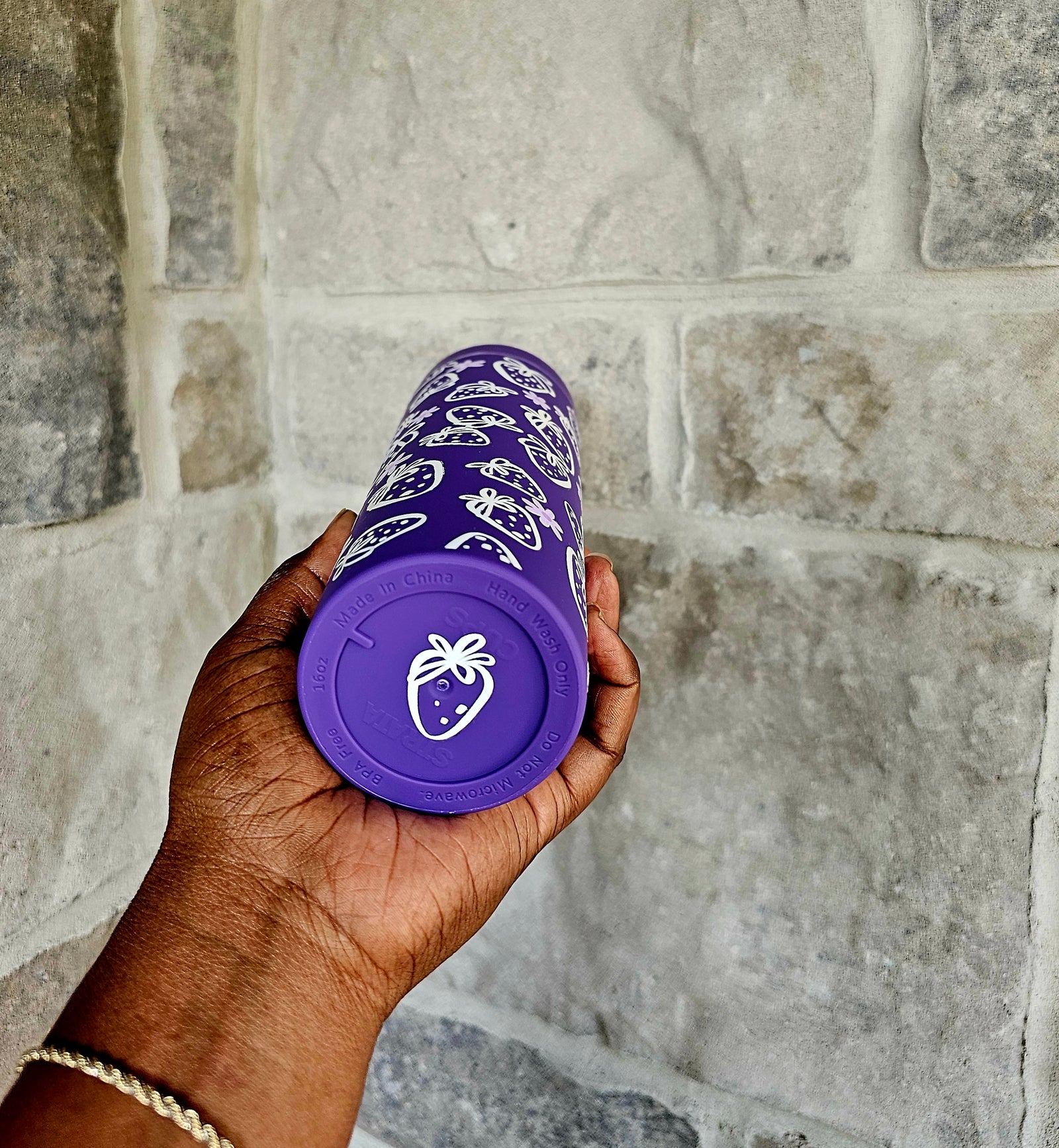 Strawberries and Flowers Tumbler