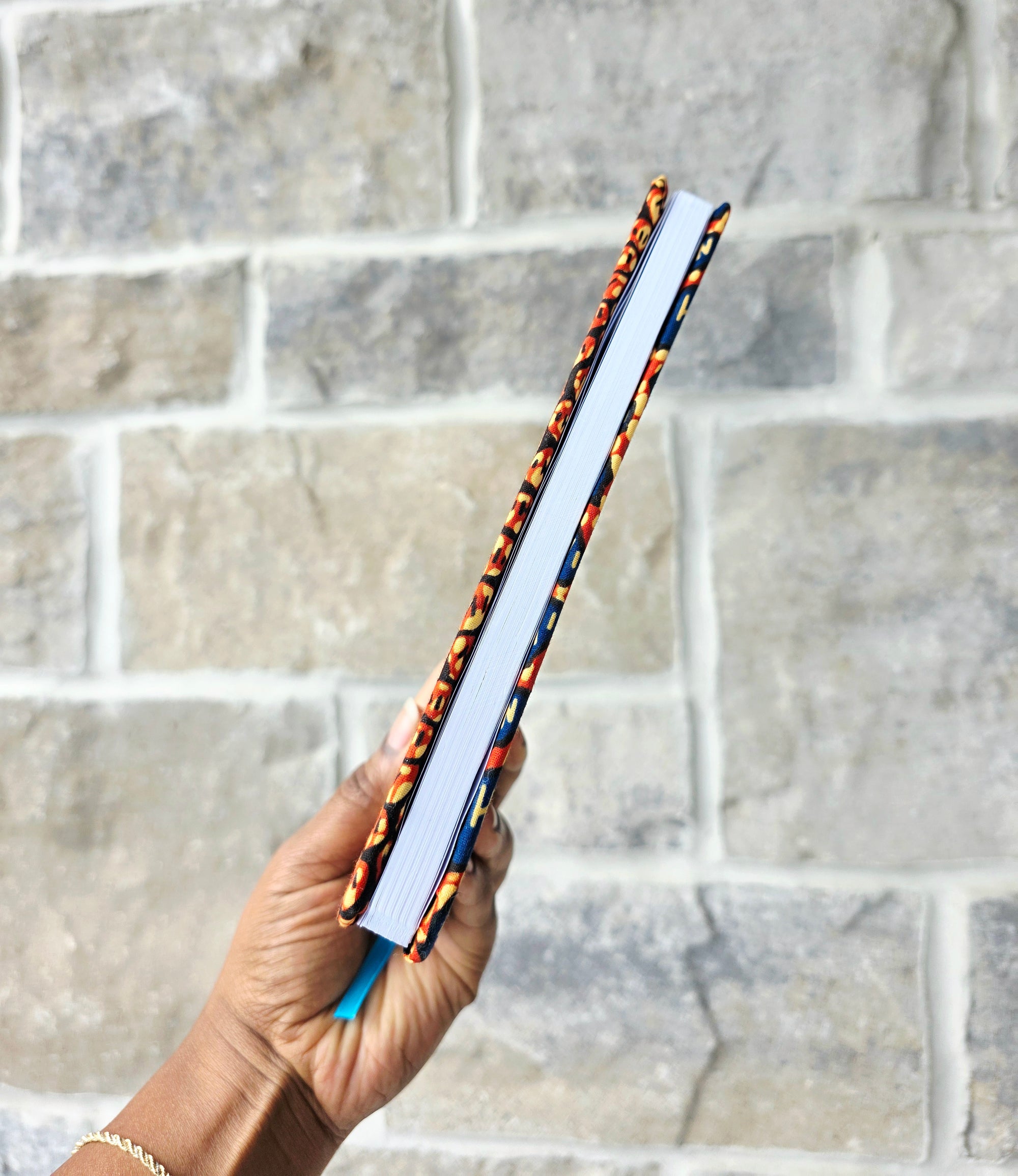 African Fabric Lined Notebook