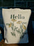 Hello Joy, Peace, Love Tote in Beige