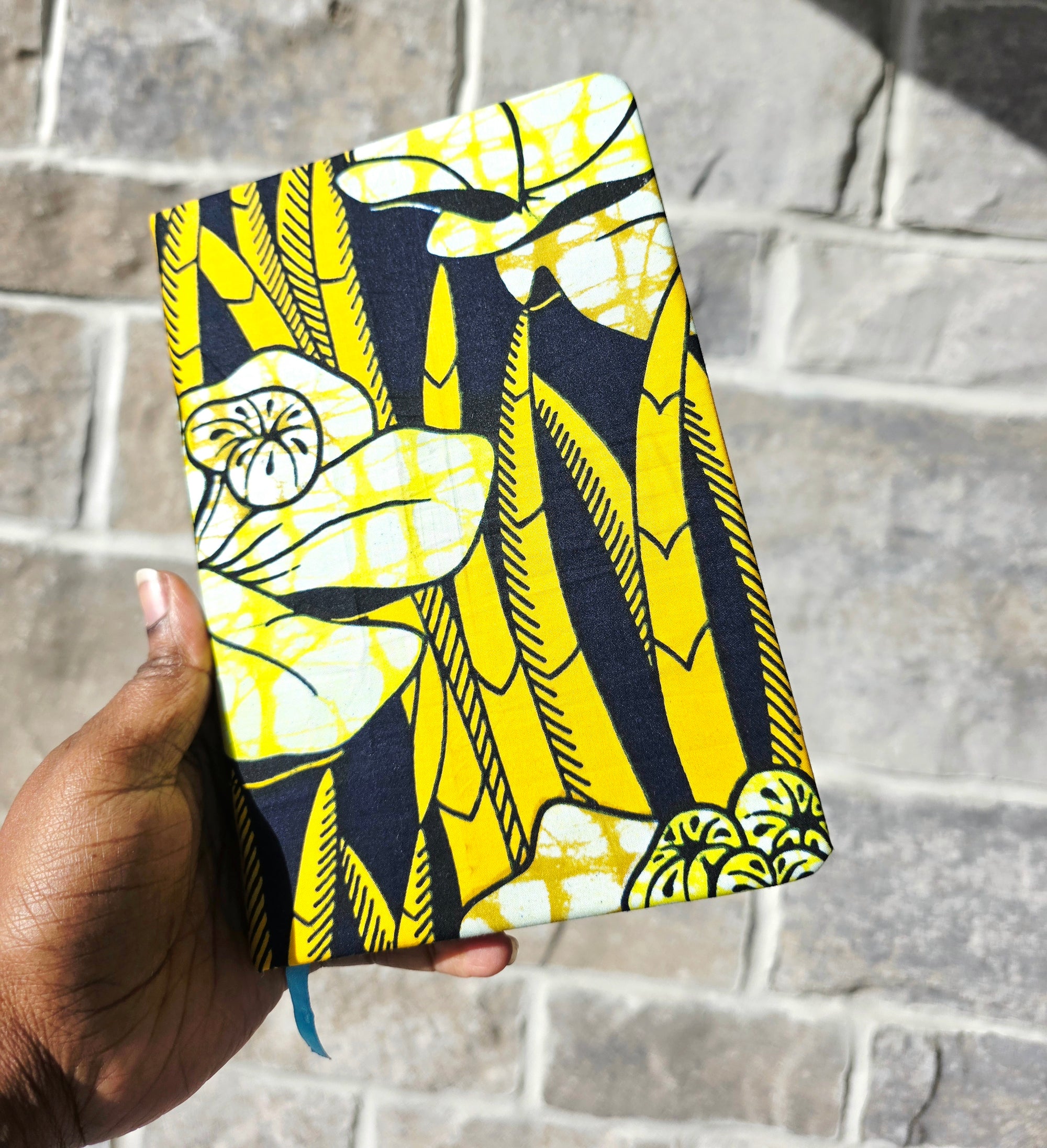 African Fabric Lined Notebook