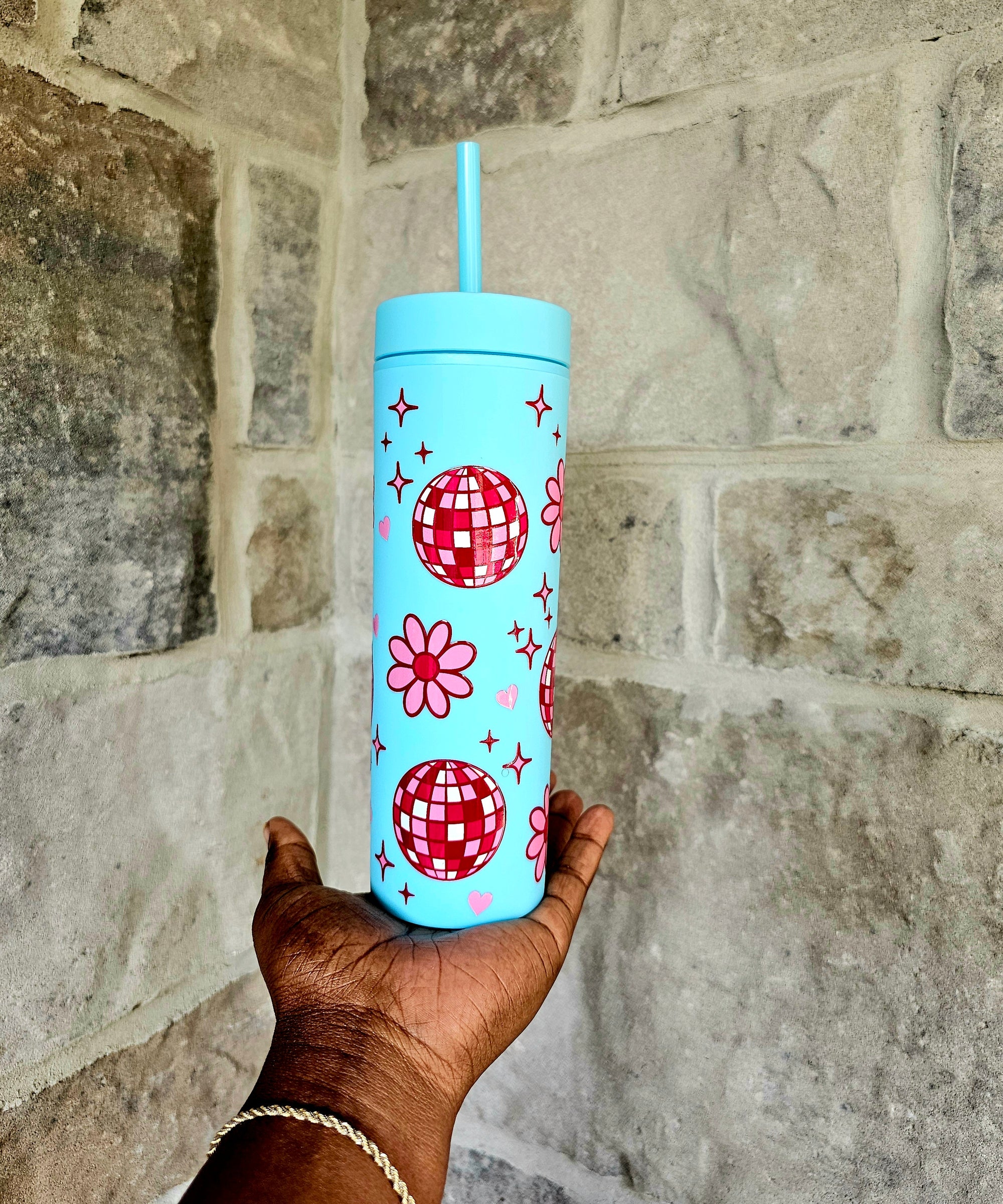 Flowers & Disco Tumbler