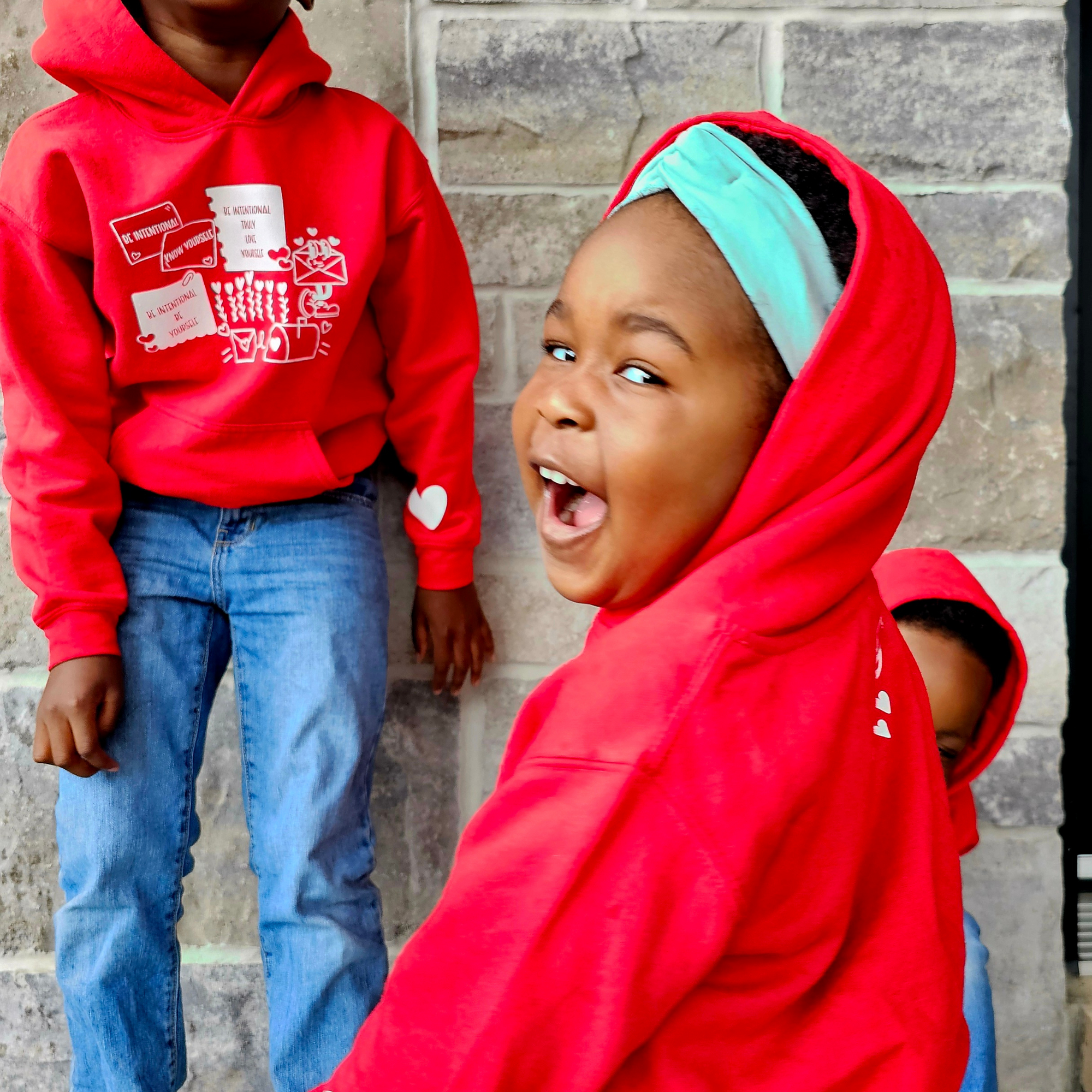 Be intentional - The Love Collection - Kid Red Hoodie (Pre-order)