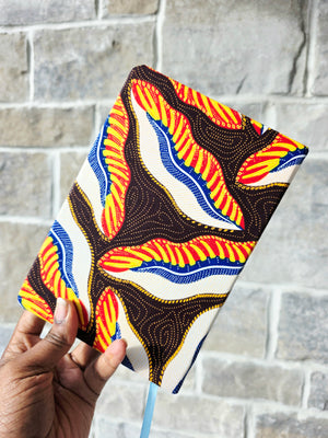 African Fabric Lined Notebook