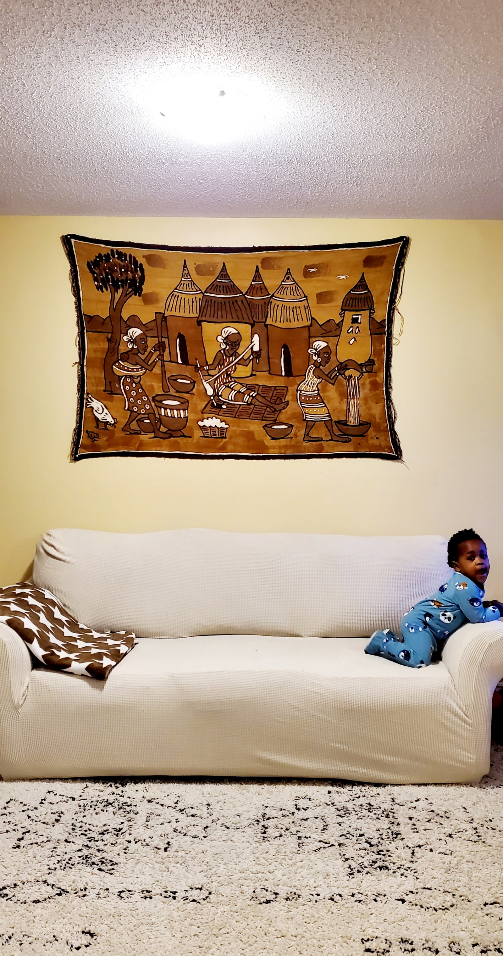 Mudcloth Tapestry - Women doing work