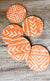 Orange Coasters - Set of 4