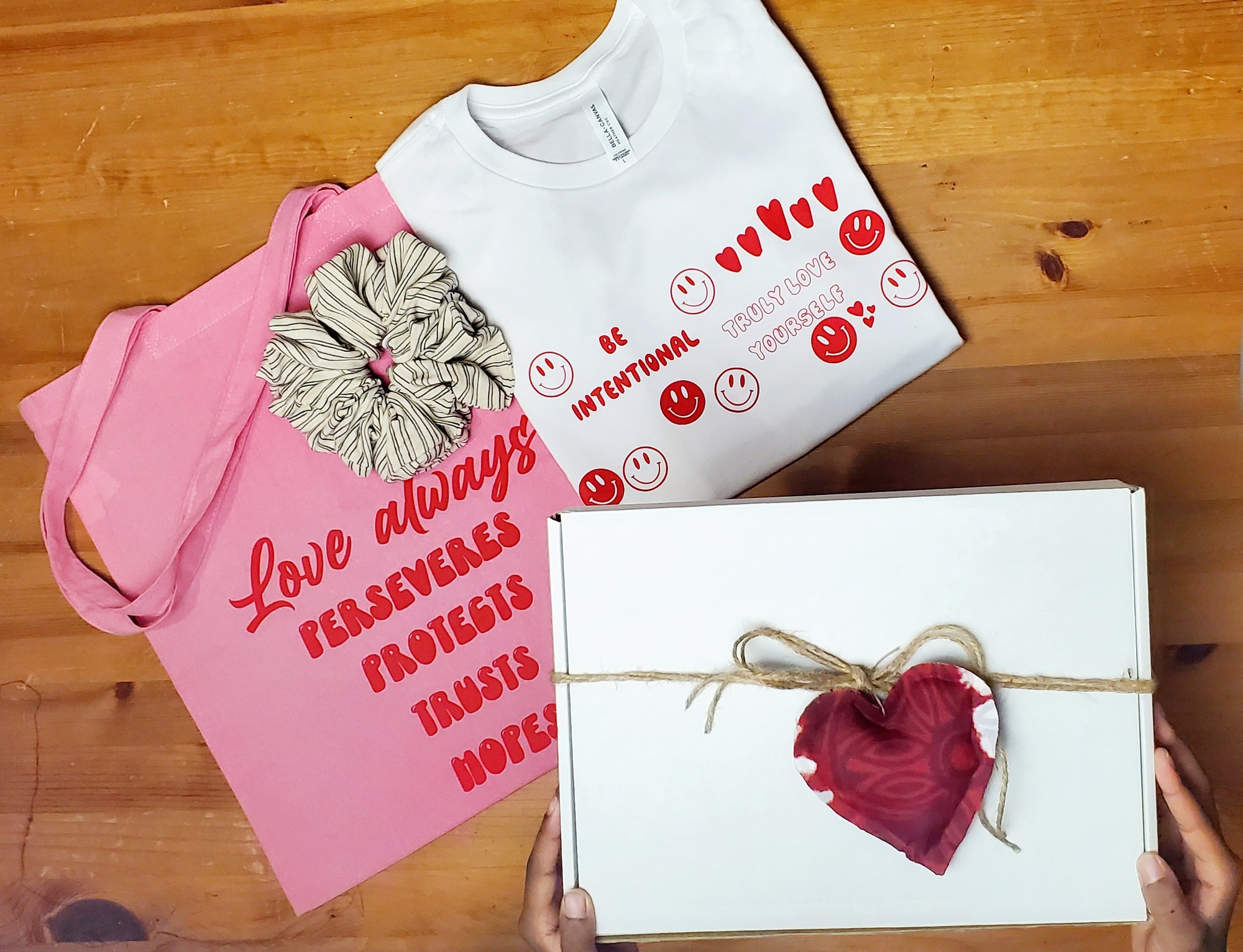 Gift box with white t-shirt