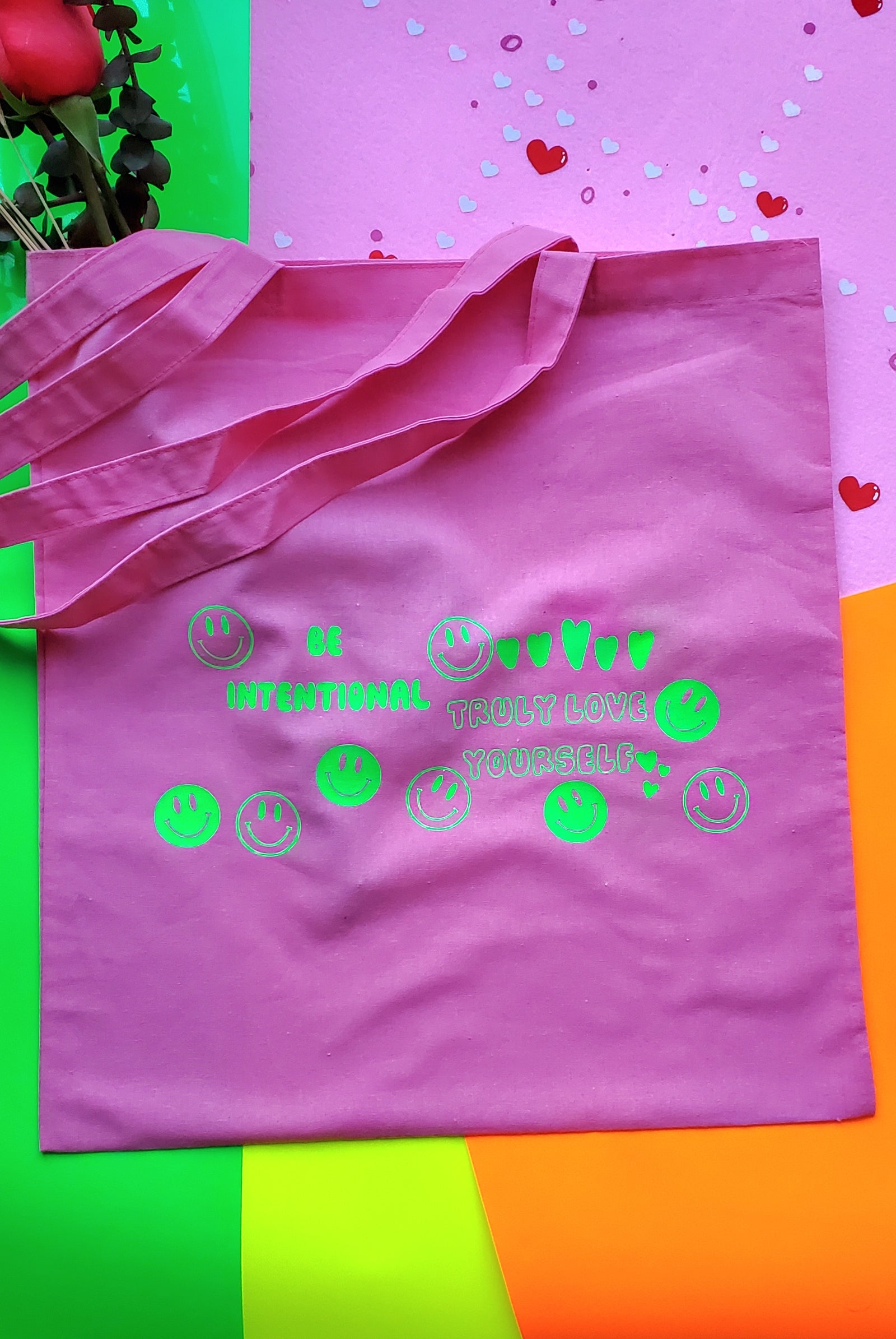 Truly Love Yourself tote bag- Green